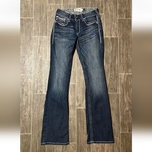 ARIAT Real Denim Flare Jeans Blue Stretch Womens Size 30XL Western